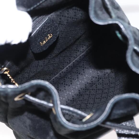 GUCCI Bamboo Backpack Suede Black Gold 003 1705 0030 Auth yk19868 main image 9